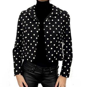 Moschino Cheap And Chic 🤍 XS polka dot Wool short jacket 🤍 wool and silk